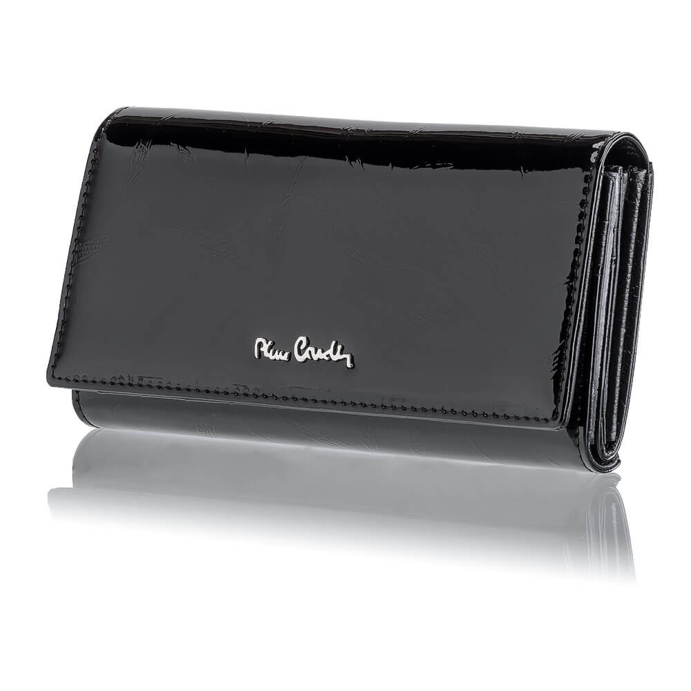 Duży portfel damski Pierre Cardin na zatrzask 02 LEAF 102 – Czarny