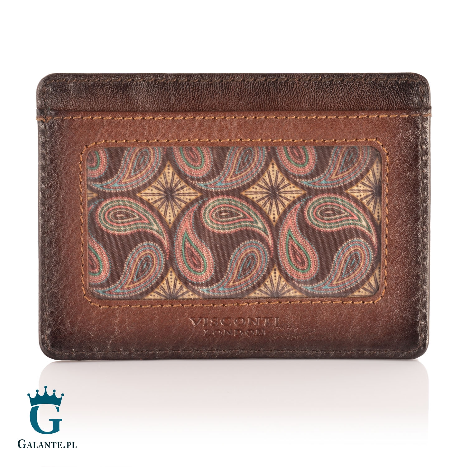 Etui na karty przypalana skóra visconti at-67 rfid