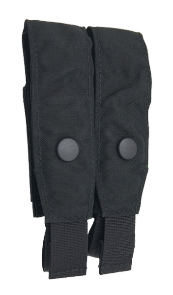 Podwójna ładownica molle uniwersalna, gaz, magazynek, latarka - czarna