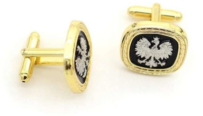 Komplet spinek do mankietów - orzełek srebrny