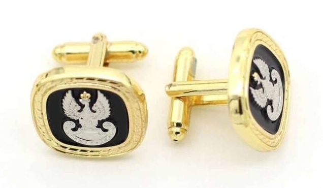 Komplet spinek do mankietów - Wojska Lądowe