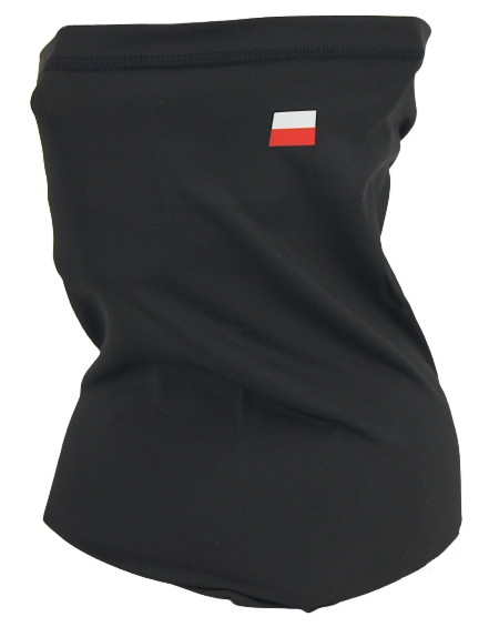 Komin ochronny - czarny z flagą