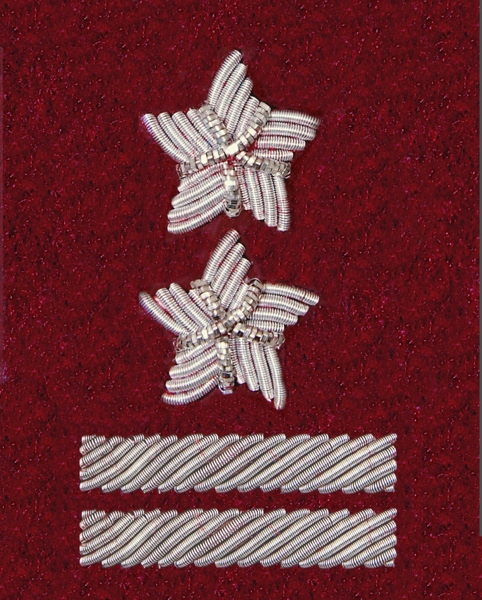 Stopień Wojska Polskiego haftowany bajorkiem do beretu bordowego (tłoczonego) - podpułkownik