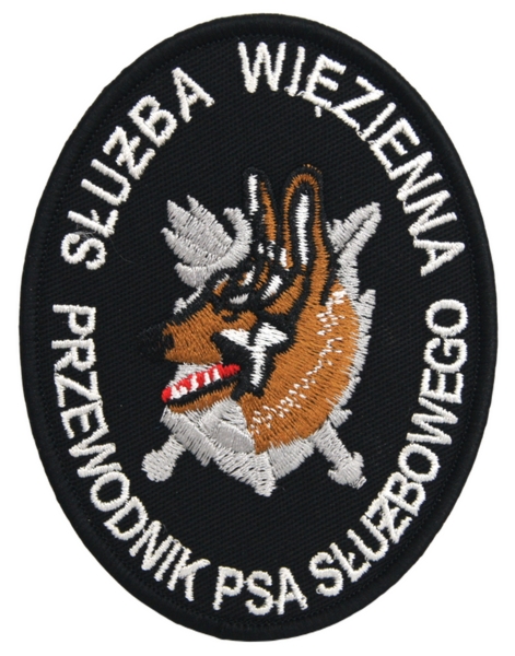 Emblemat Służby Więziennej - przewodnik psa służbowego