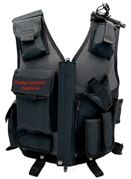 Kamizelka taktyczna - czarna - bez napisów