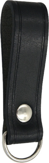 Bojówka do pasa głównego - skórzana, cała czarna