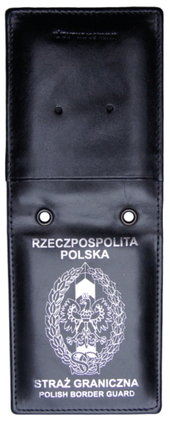 Etui na legitymację Straży Granicznej - srebrne napisy