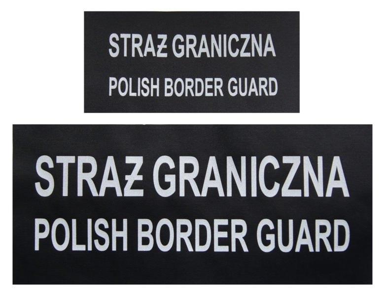 Komplet napisów odblaskowych SG PBG na polar