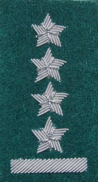 Stopień Wojska Polskiego haftowany bajorkiem do beretu zielonego - kapitan