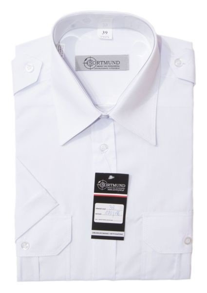 Koszula biała - krótki rękaw, męska