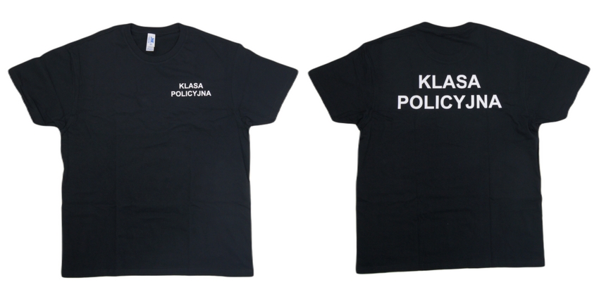 T-shirt KLASA POLICYJNA - czarny