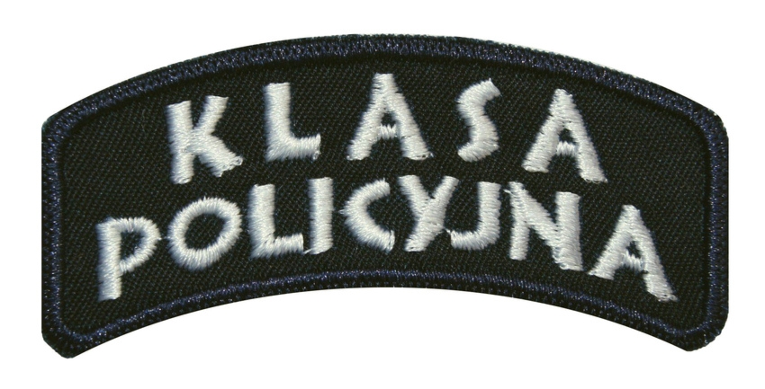 Emblemat łuczek KLASA POLICYJNA - czarny
