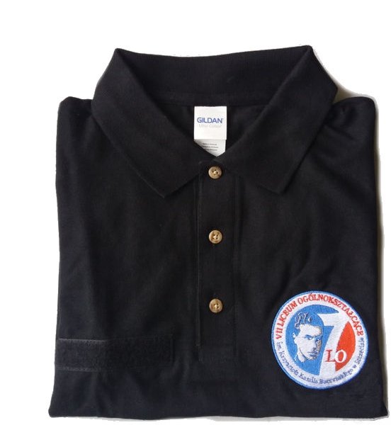 Koszulka polo VII LO w Szczecinie - haft + rzep na nazwisko