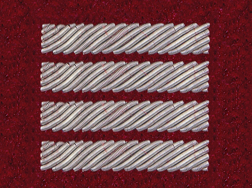 Stopień Wojska Polskiego haftowany bajorkiem do beretu bordowego (tłoczonego) - plutonowy