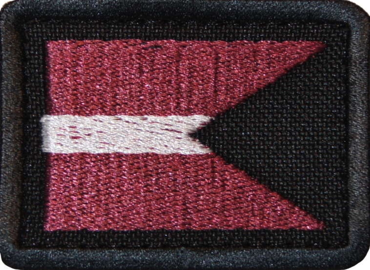 Flaga (proporczyk) naramienna - 11 Pułk Ułanów - z rzepem