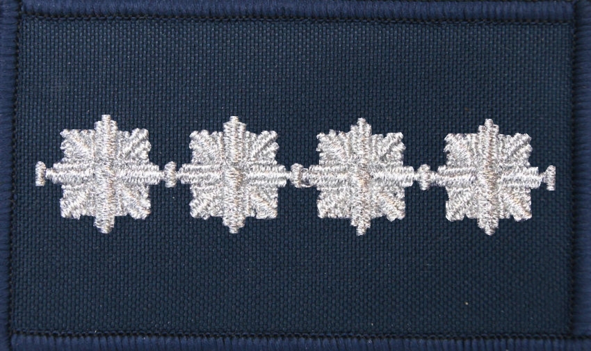 Dystynkcja granatowa Policji, mała - aspirant sztabowy