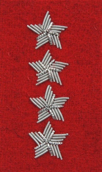Stopień Wojska Polskiego haftowany bajorkiem do beretu szkarłatnego - starszy chorąży sztabowy