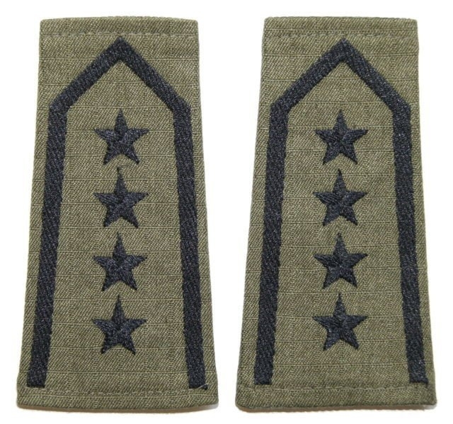 Pagony (pochewki) służbowe oliwkowe - starszy chorąży sztabowy