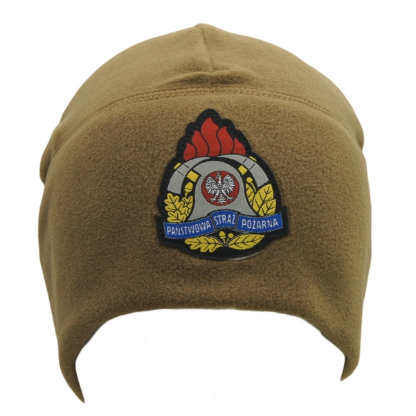 Czapka polarowa z logo PSP - piaskowa