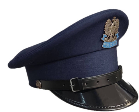 Czapka garnizonowa wyjściowa Policji - podoficer, aspirant - nowy wzór