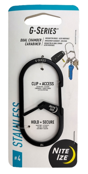 Karabińczyk Nite Ize - G-Series Dual Chamber Carabiner 4 - Czarny