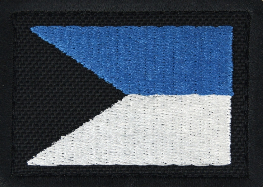 Flaga (proporczyk) naramienna prawa - 4 Pułk Ułanów Zaniemeńskich - z rzepem