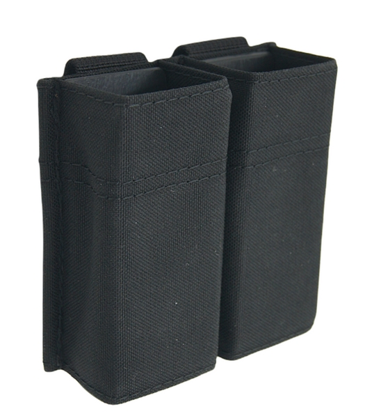 Ładownica speed pistoletowa AX2, podwójna, z plastikową wkładką - czarna