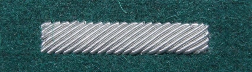 Stopień Wojska Polskiego haftowany bajorkiem do beretu zielonego - starszy szeregowy