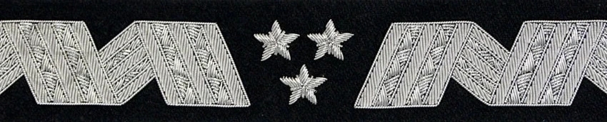 Otok generalski, czarny do rogatywki Wojska Polskiego - generał broni