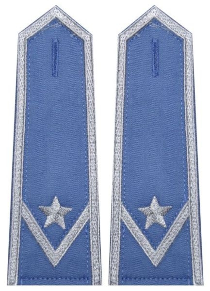 Pagony niebieskie do koszuli Służby Więziennej - młodszy chorąży