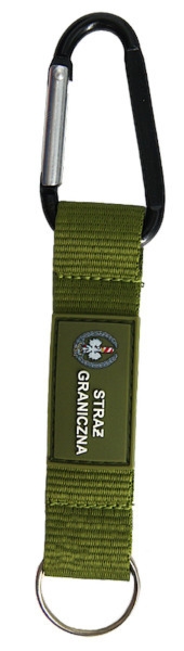 Krótka smycz do kluczy z karabinkiem - Straż Graniczna