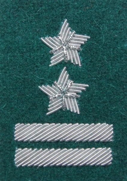 Stopień Wojska Polskiego haftowany bajorkiem do beretu zielonego - podpułkownik