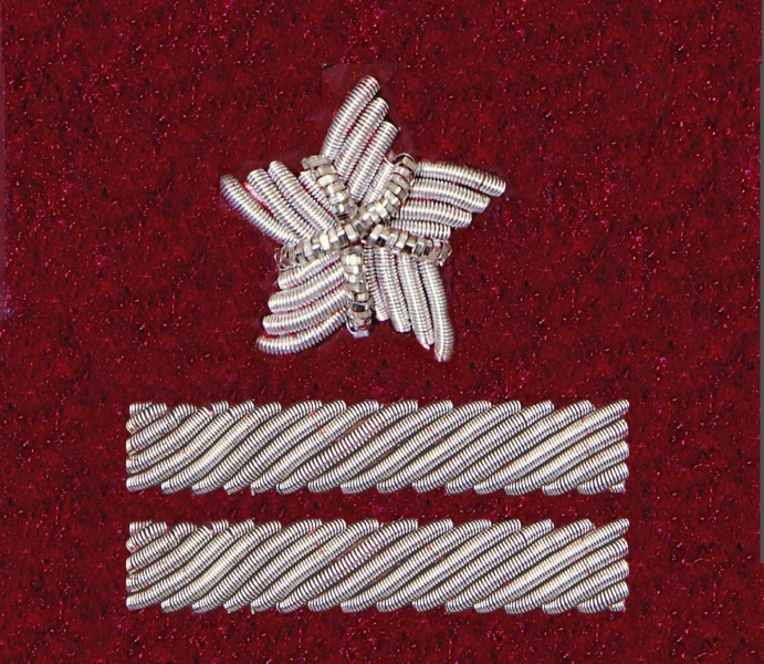 Stopień Wojska Polskiego haftowany bajorkiem do beretu bordowego (tłoczonego) - major