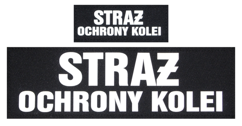 Komplet napisów odblaskowych SOK na kamizelkę taktyczną czarną