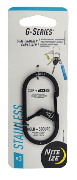 Karabińczyk Nite Ize - G-Series Dual Chamber Carabiner 3 - Czarny