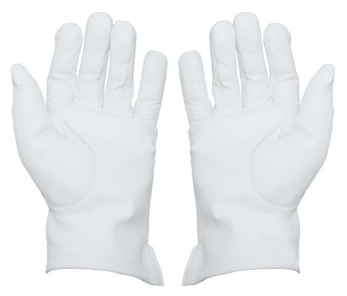 Rękawiczki białe skórzane - letnie