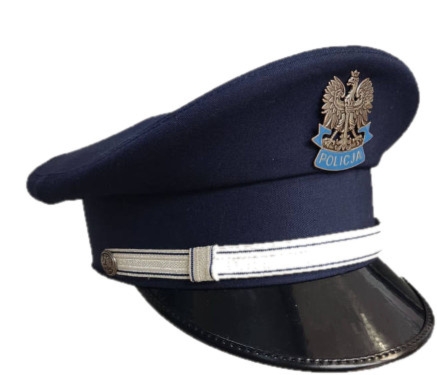 Czapka garnizonowa wyjściowa Policji - oficer - nowy wzór