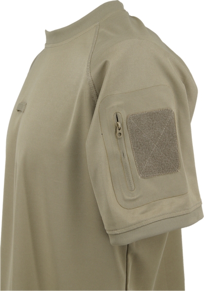 T-shirt poliestrowy - beżowy