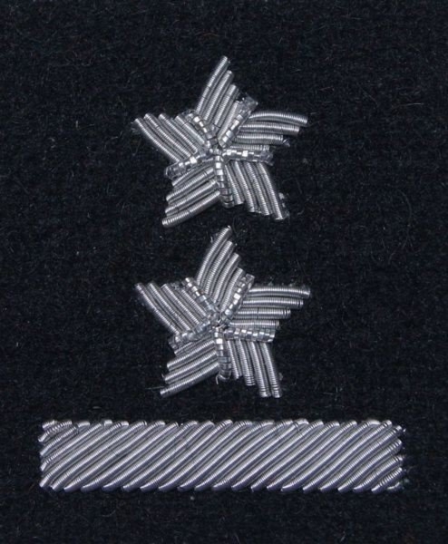 Stopień Wojska Polskiego haftowany bajorkiem do beretu czarnego - podporucznik