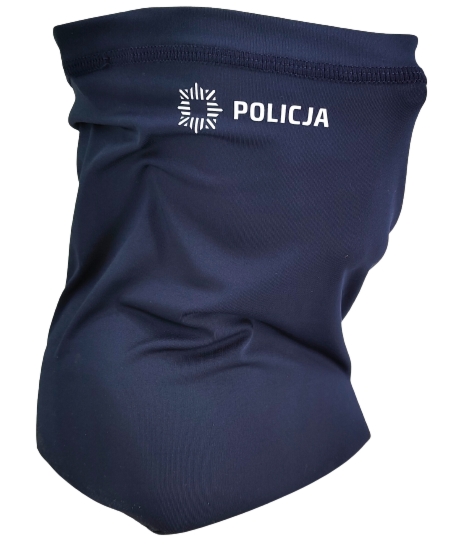 Komin ochronny z logo i napisem Policja - granatowy