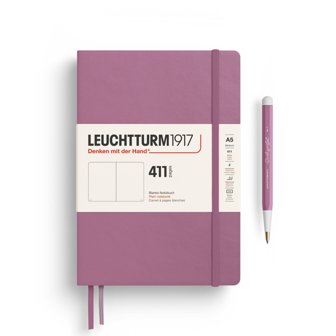 NOTATNIK LEUCHTTURM1917, MEDIUM (A5), EDYCJA 411, DUSTY ROSE