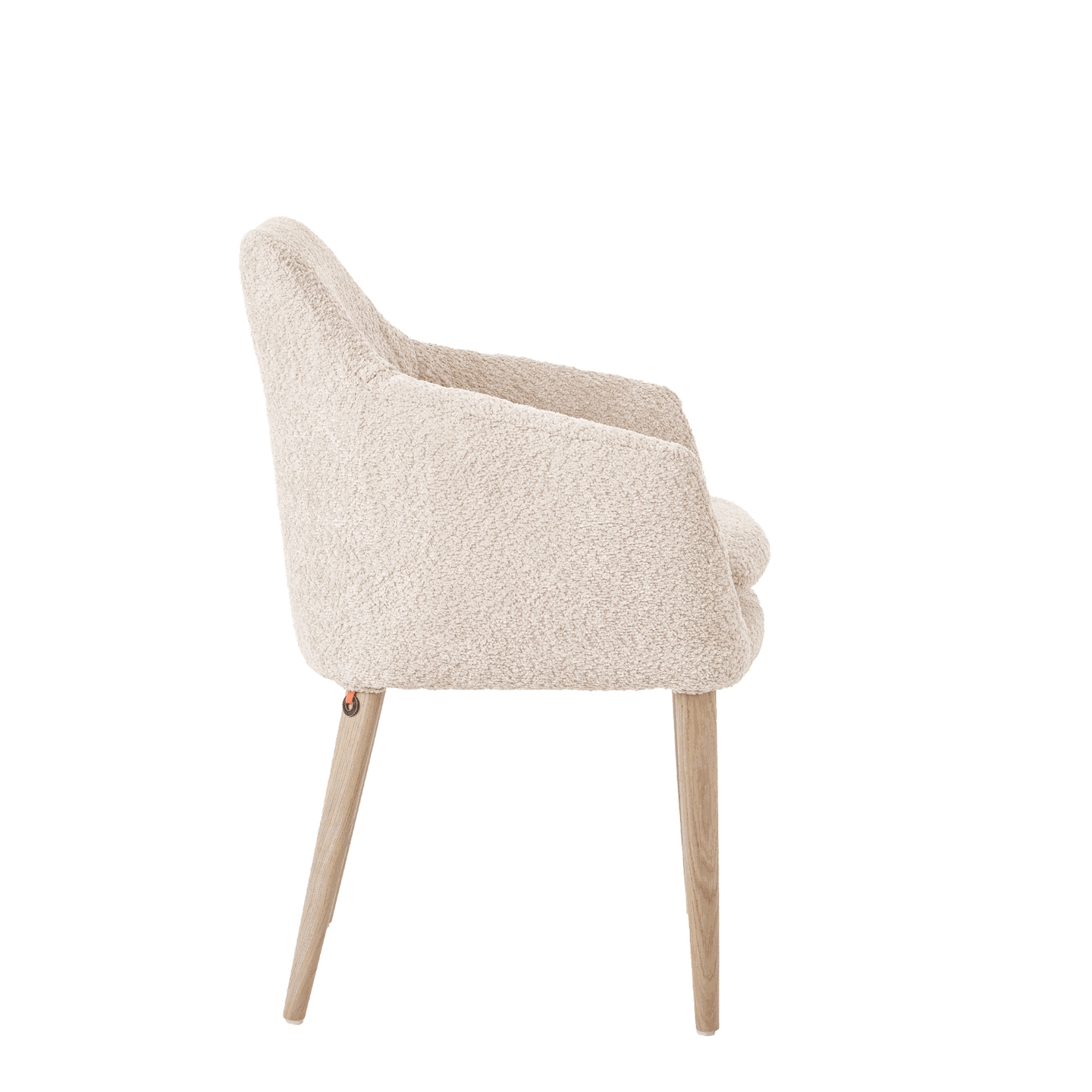 Mobitec :: Krzesło tapicerowane Saga C02 beżowe z podłokietnikami szer. 62 cm drewniane nogi