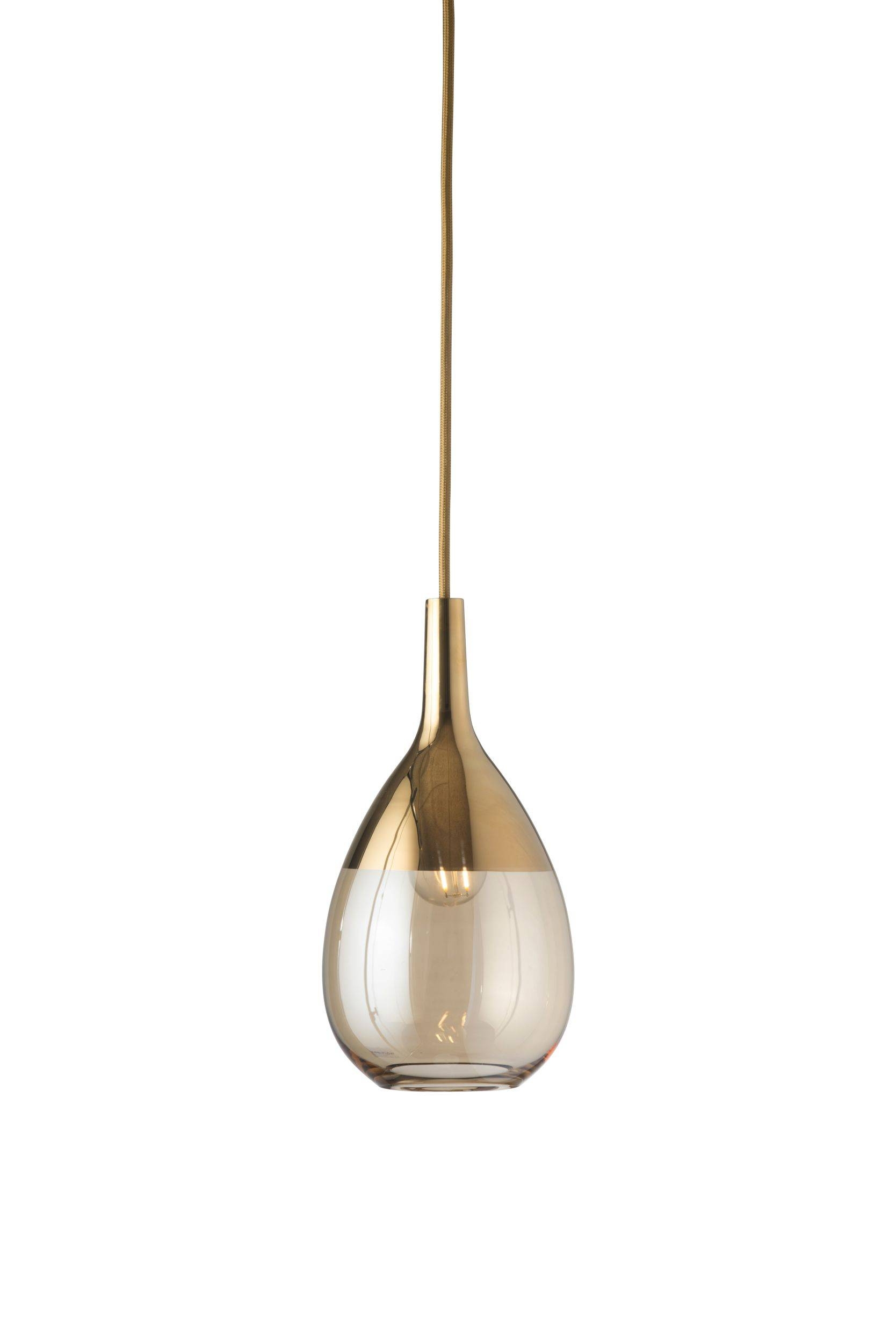 Ebb&Flow :: Lampa wisząca Lute złoto-dymna śr. 14 cm rozm. S Ebb & flow