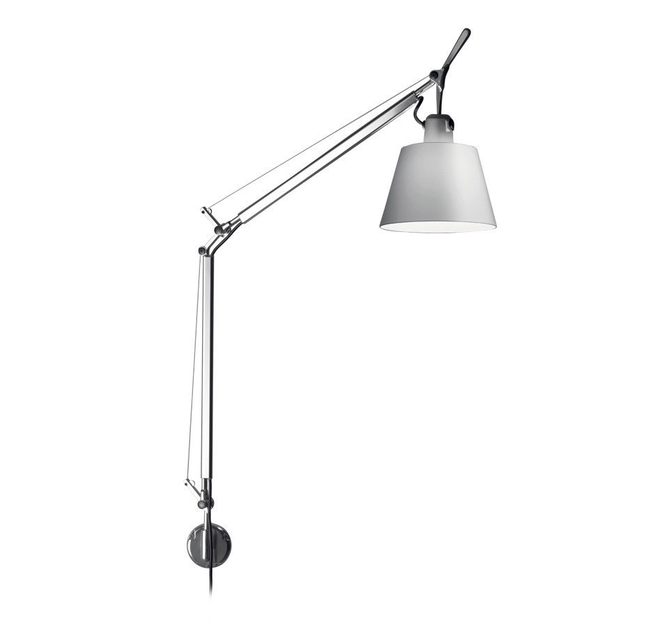 Artemide :: Lampa ścienna / kinkiet Tolomeo Basculante srebrna śr. 18 cm