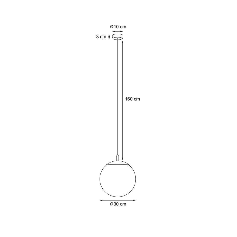 Kaspa :: Lampa wisząca Alur Wood biało-dębowa śr. 30 cm rozm. M