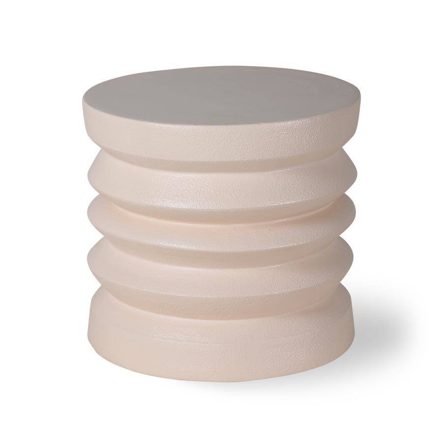 HKliving :: Kremowy stolik z kamionki wys. 36 cm