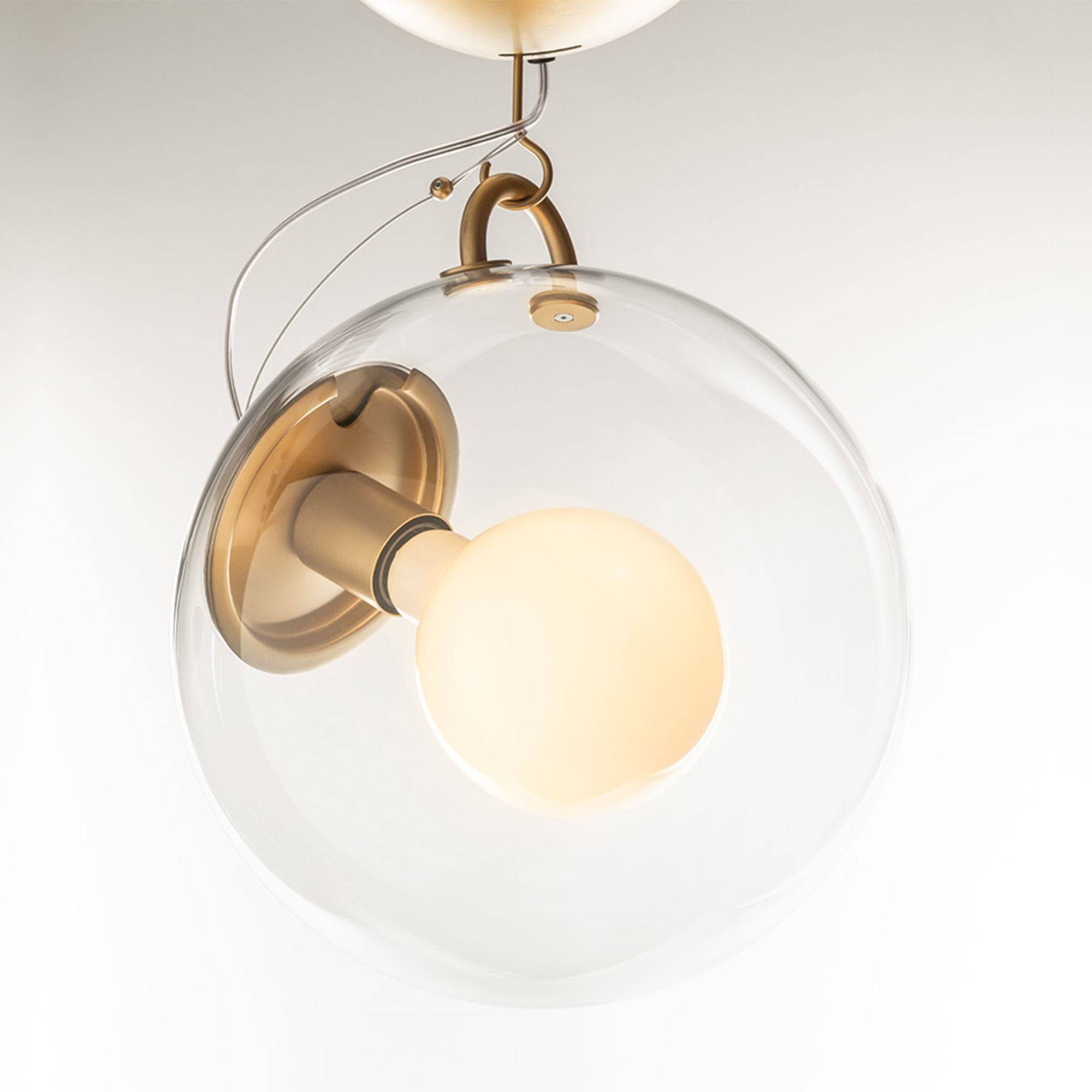 Artemide :: Lampa sufitowa Miconos mosiężna transparentna śr. 30 cm