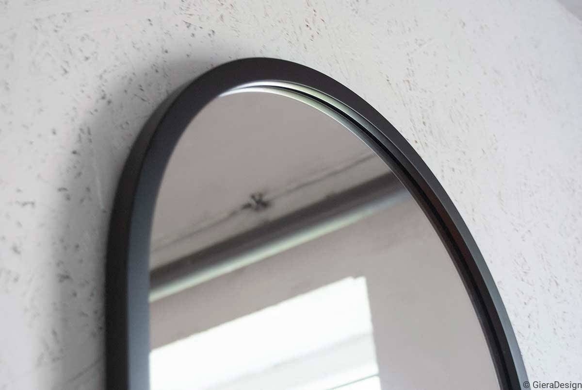 GieraDesign :: Lustro ścienne Ambient owalne szerokie czarne 50x70 cm