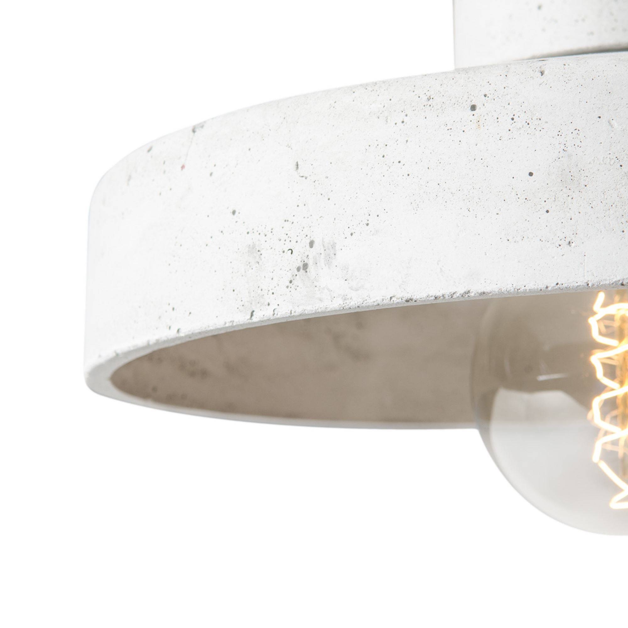 LOFTLIGHT :: Lampa wisząca Korta Concrete biała szer. 33 cm