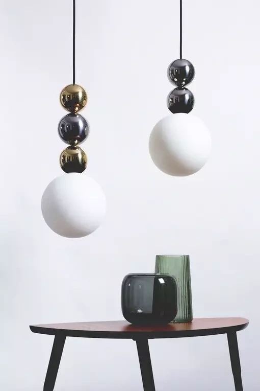 LOFTLIGHT :: Lampa wisząca Bola Bola 2 srebrna wys. 18 cm